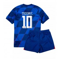 Camiseta Croacia Luka Modric #10 Segunda Equipación Replica Eurocopa 2024 para niños mangas cortas (+ Pantalones cortos)